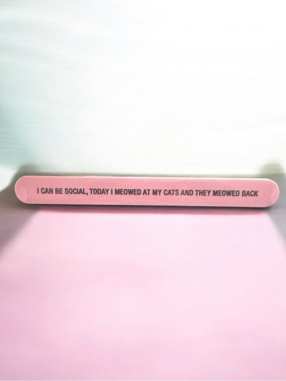 Pink Cat-Themed Nail File Buffer – Funny Meowed Quote
1204A